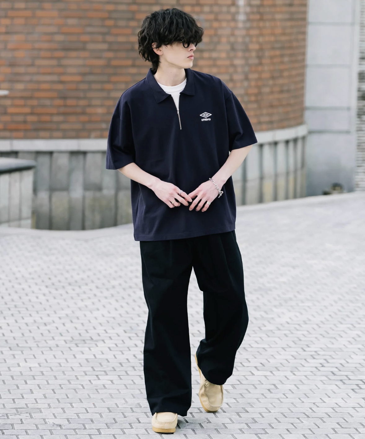 預訂 | Umbro Oversized Piqué Half-Zip Polo Shirt 日本限定