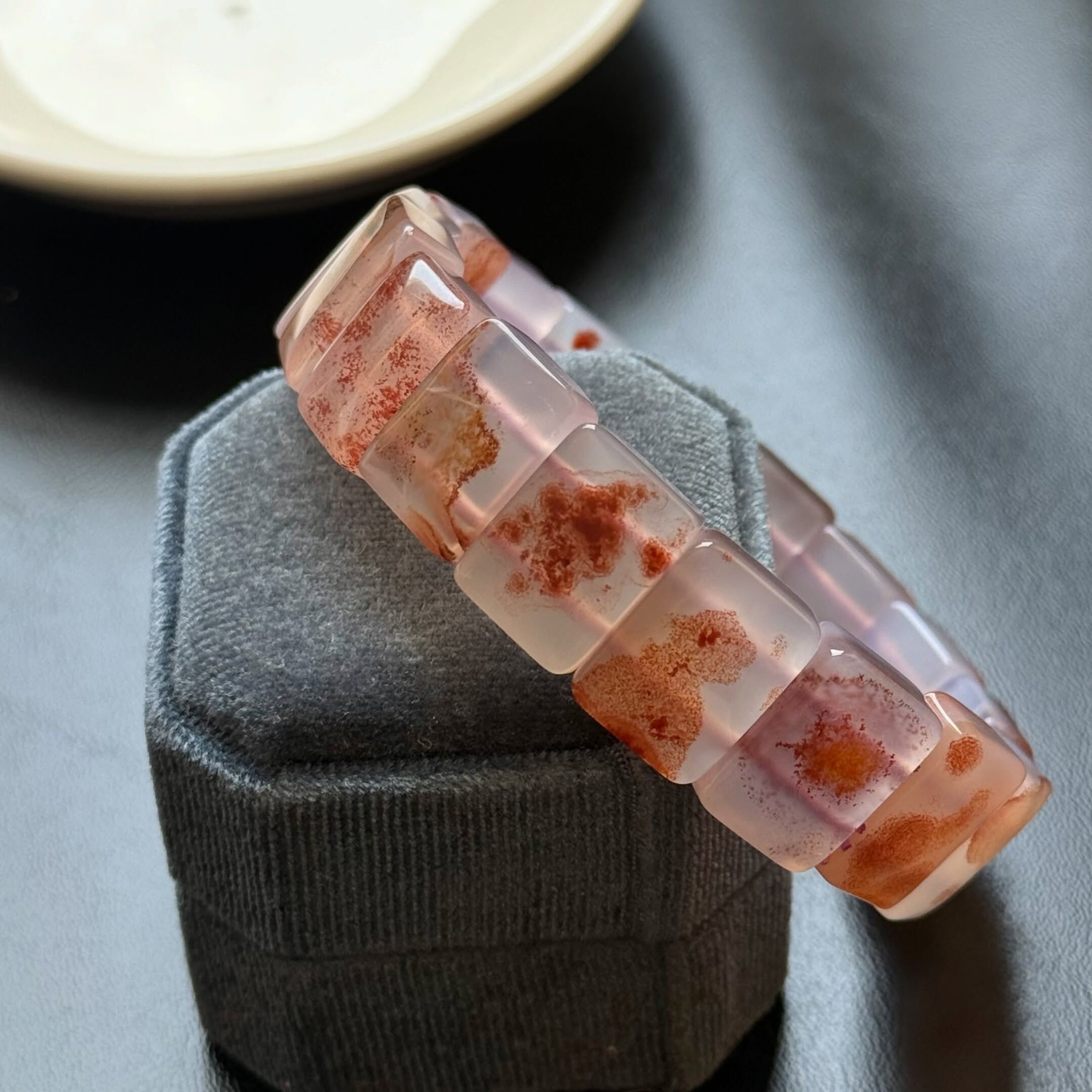 [原石] 硃砂瑪瑙 水晶手排