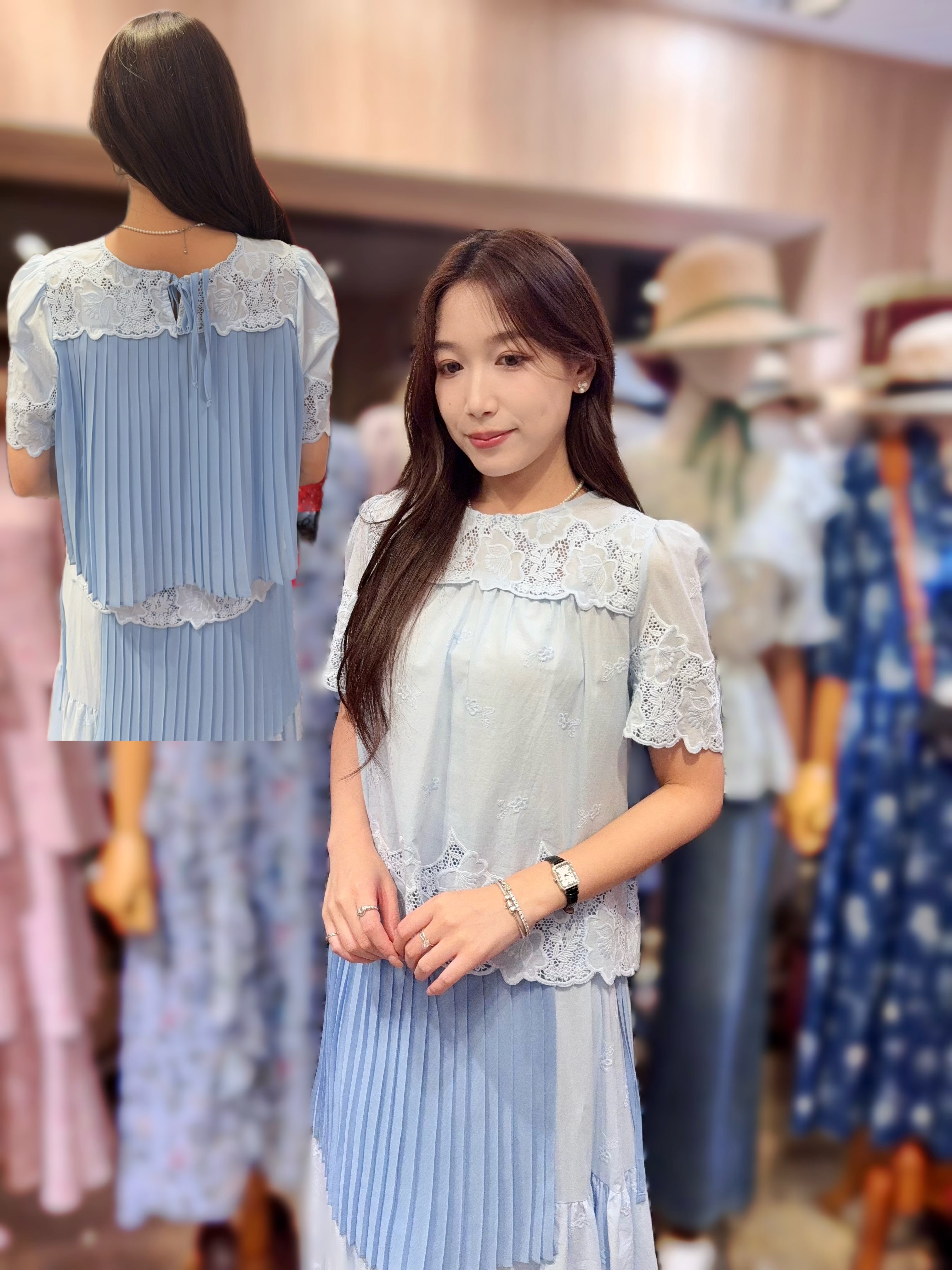 KB38 高質lace 襯衫 胸46  長22.5   $579 (一口價) 實物勁靚❤️