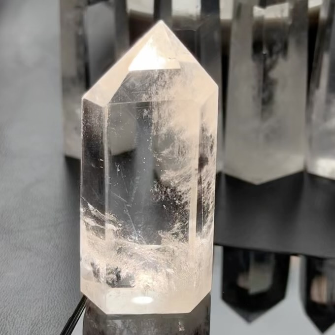 [原石] 藍針石 / 藍針白水晶 水晶柱