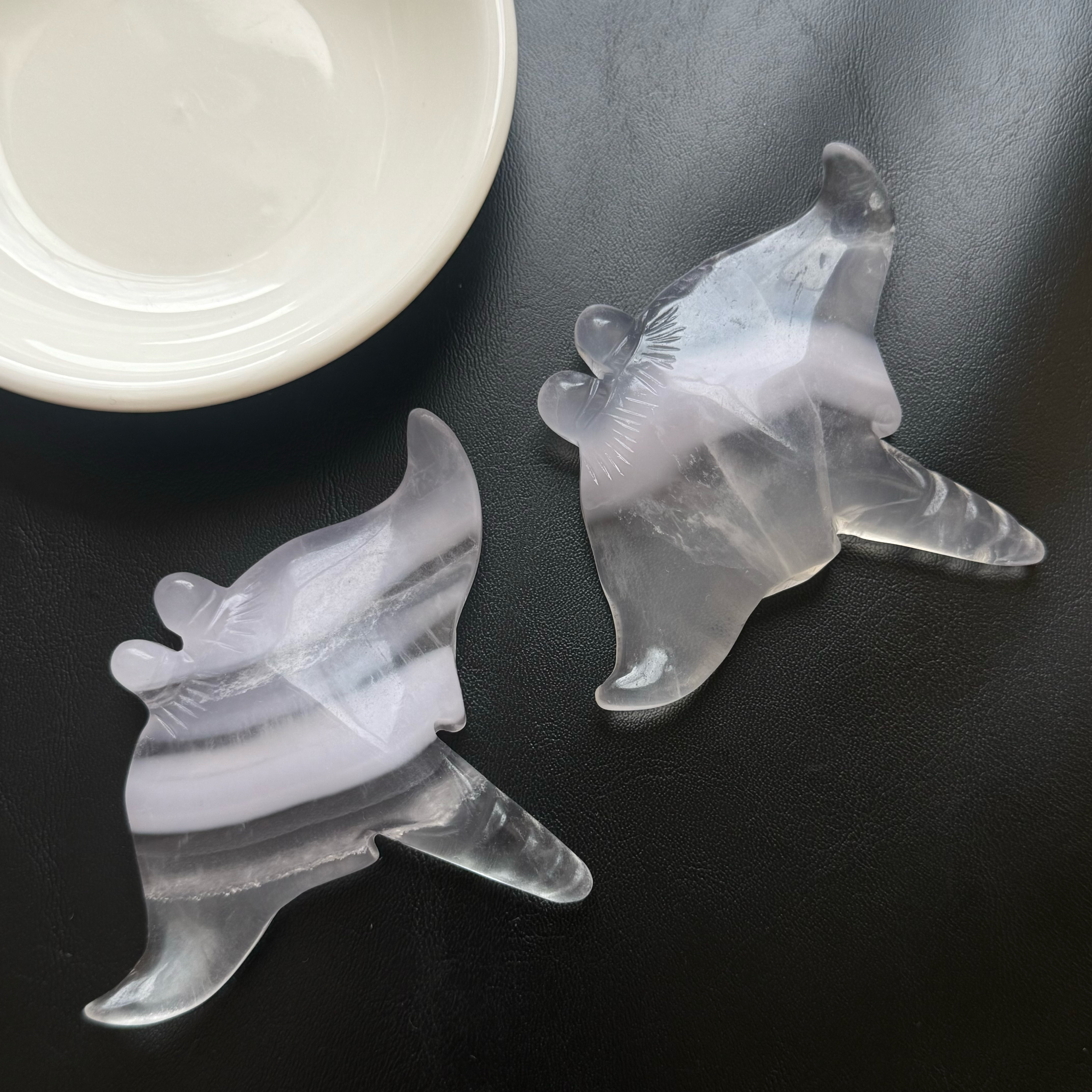 [原石] 螢石 魟魚 約 95x70x13mm 水晶擺飾 海人選品系列