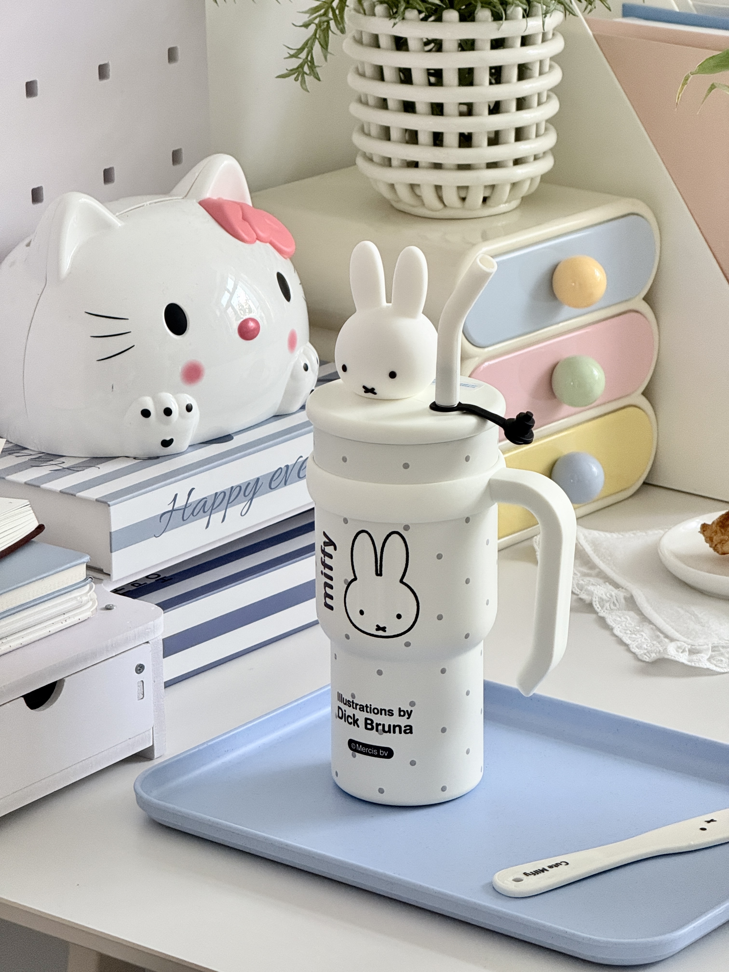 <國外限定>Miffy 米菲兔 保冷保溫 吸管冰壩杯 700ml