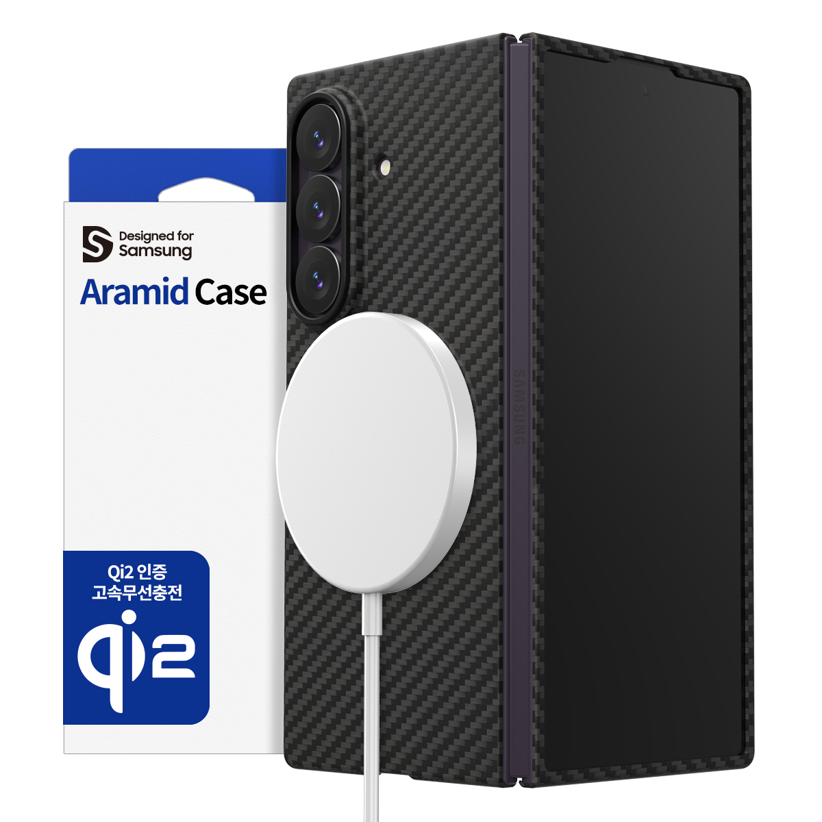 【韓國 Araree】Aramee M Galaxy Z Fold 8 Ultra 磁吸阿ramid碳纖維手機保護殼 (原裝行貨)