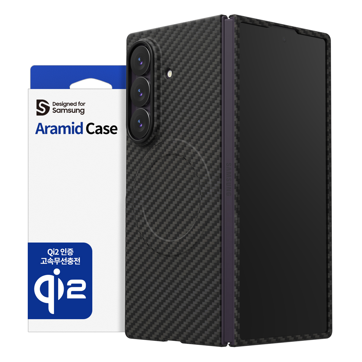 【韓國 Araree】Aramee M Galaxy Z Fold 8 Ultra 磁吸阿ramid碳纖維手機保護殼 (原裝行貨)