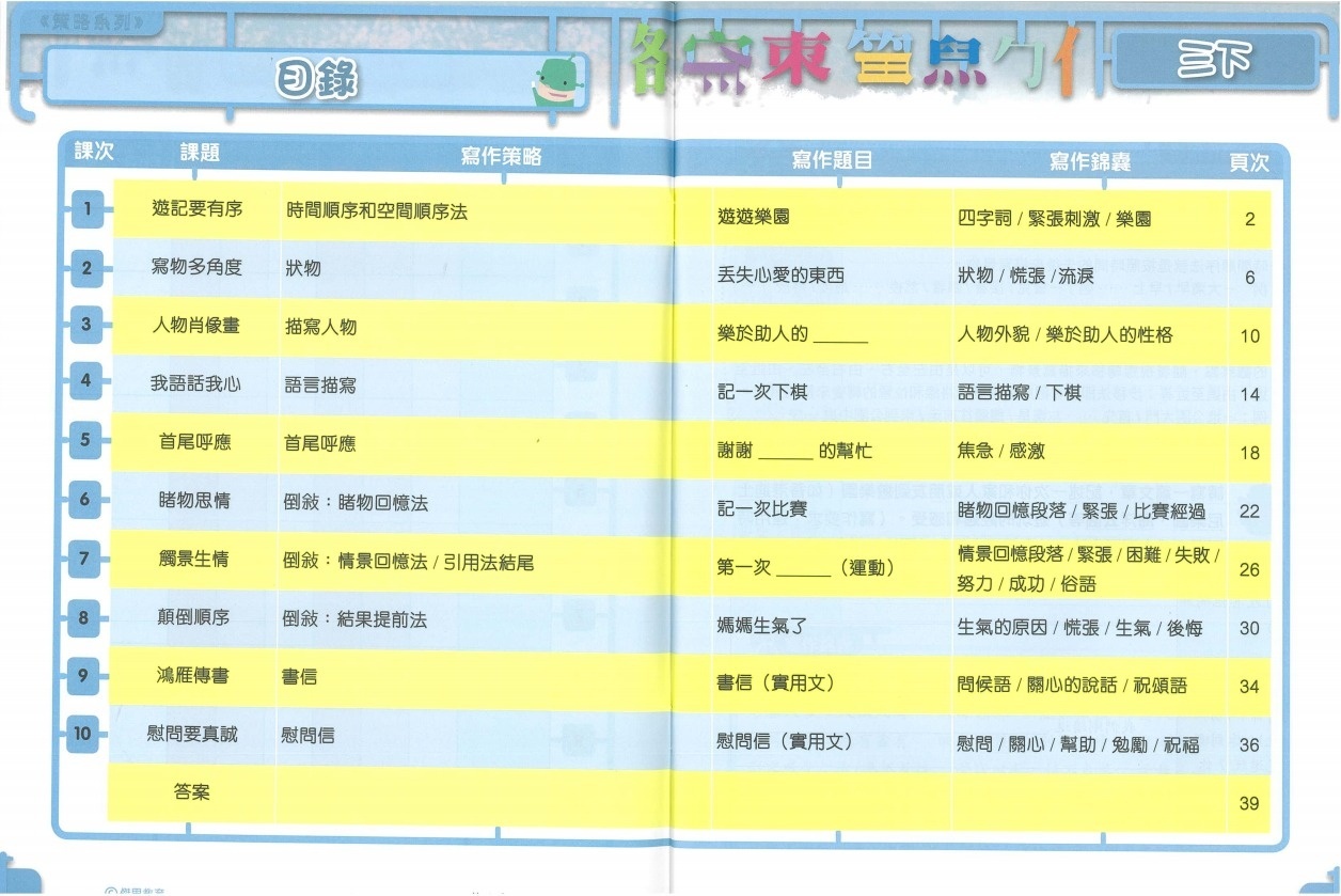 策略系列：寫作策略 3下