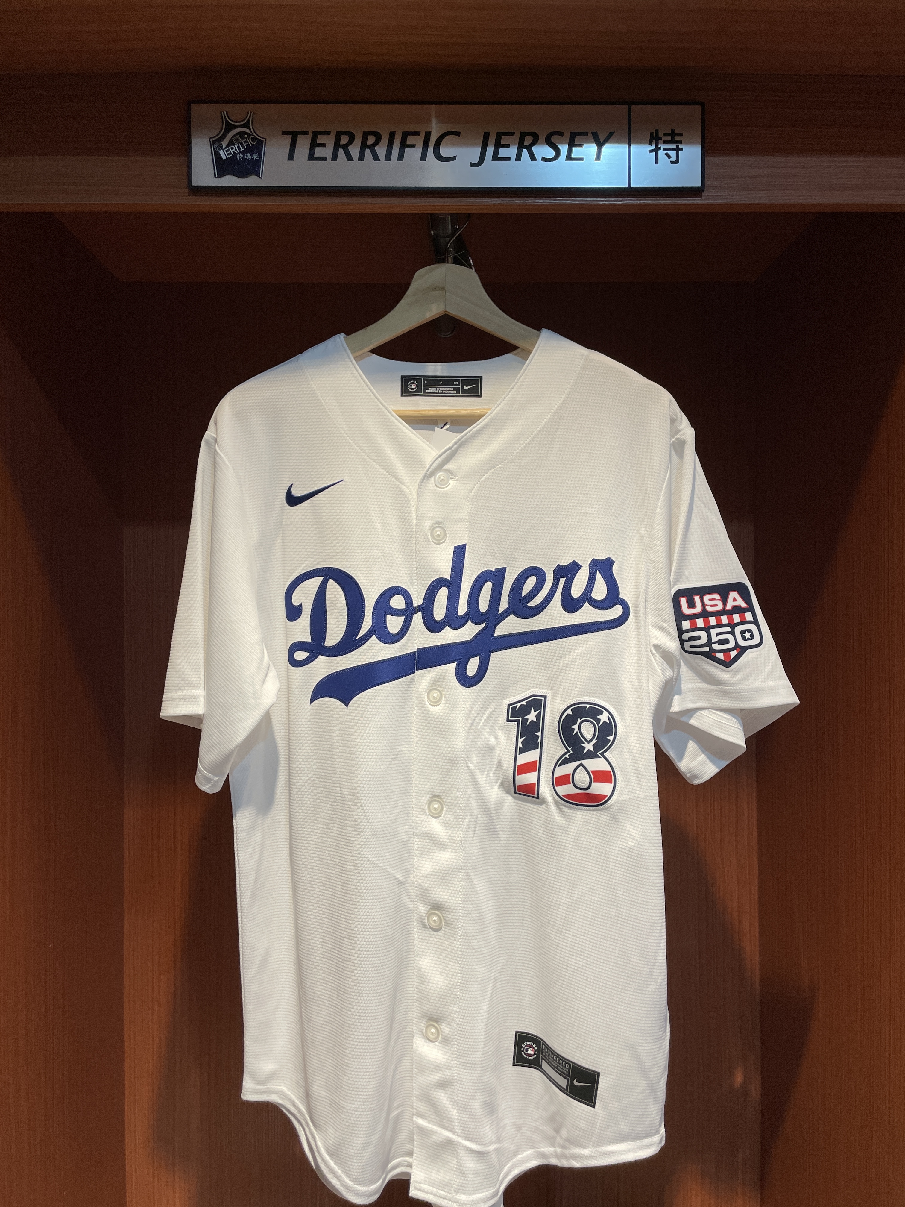 MLB球衣 Yoshinobu Yamamoto 洛杉磯道奇白 USA 250 Nike Stadium Player Name Jersey 球迷版 熱轉印 全新 獨立日 26賽季最新