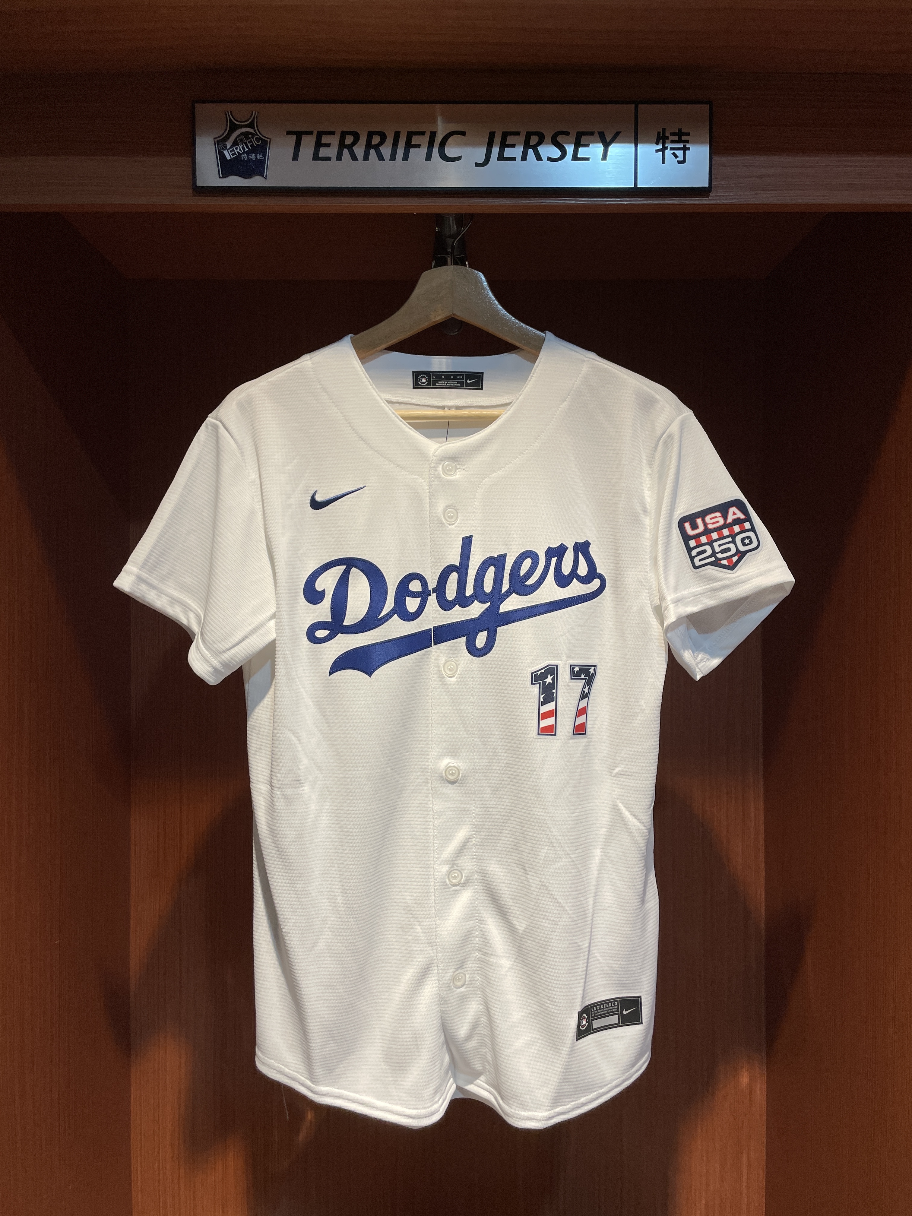 MLB球衣 Shohei Ohtani 洛杉磯道奇白 青年版 USA 250 Nike Stadium Player Name Youth Jersey 球迷版 熱轉印 全新 獨立日 26賽季最新