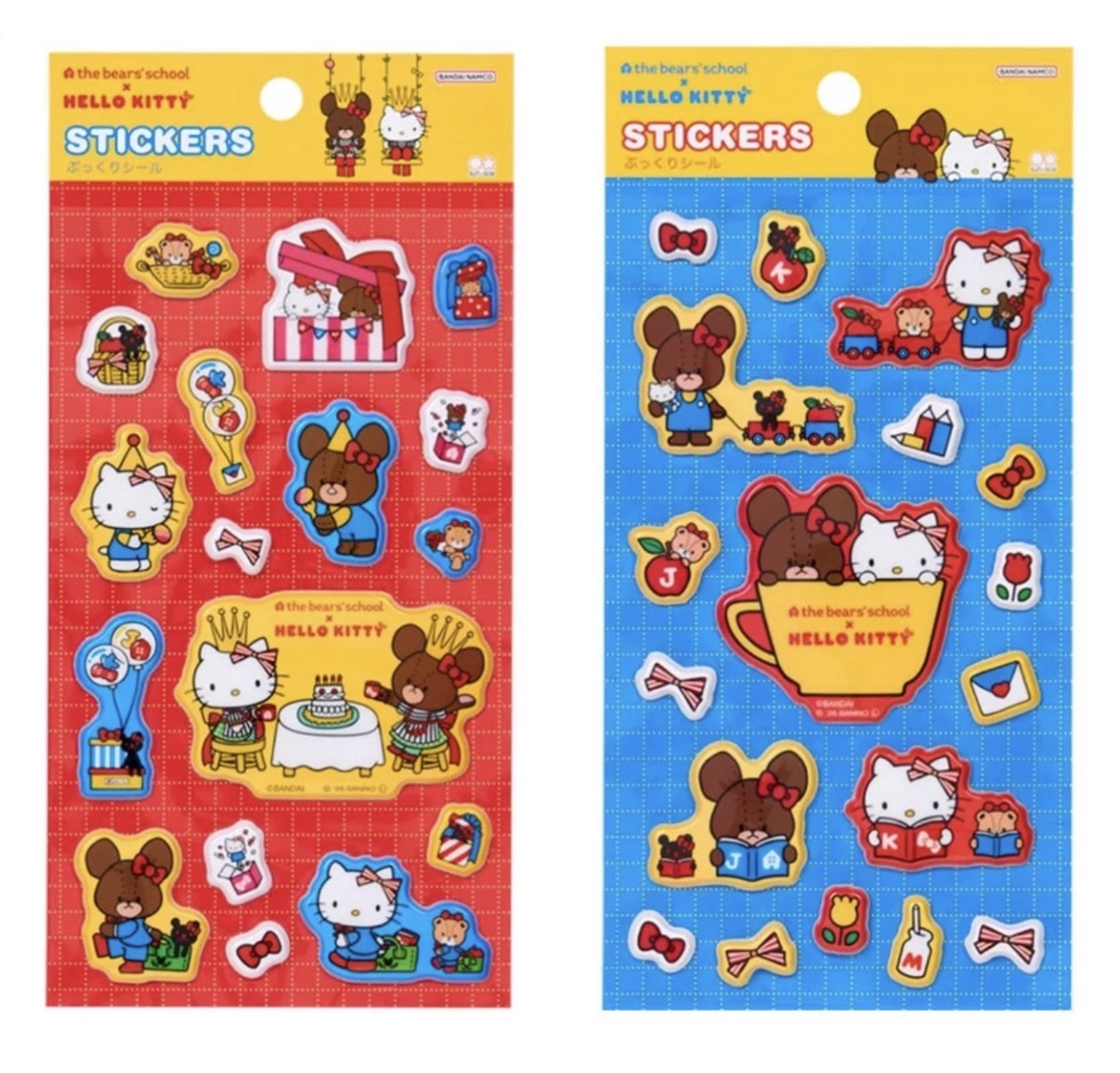 JP Hello Kitty x School bear 立體貼紙 8733 8740 TK260801