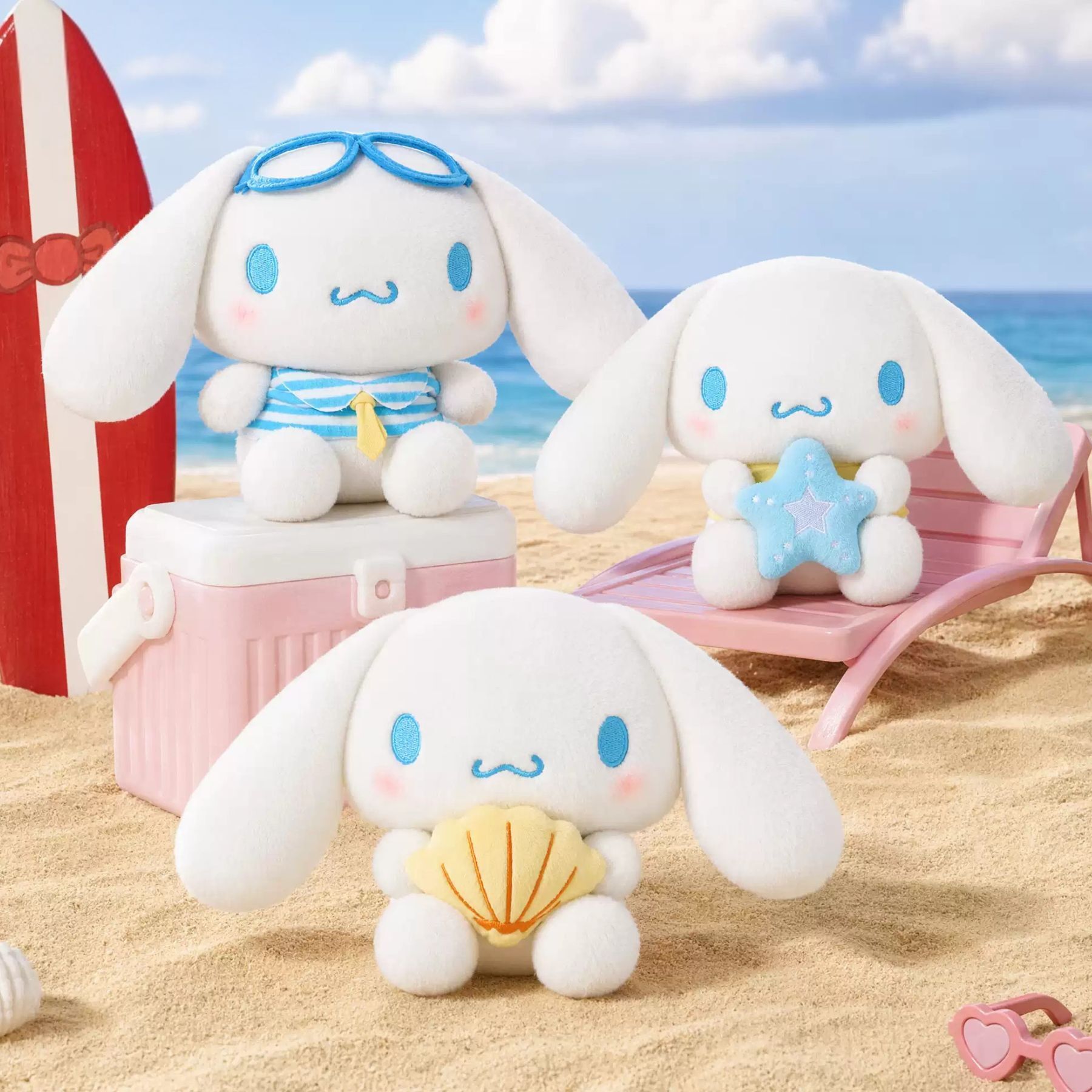 玉桂狗 - Sanrio 沙灘海洋系列毛絨公仔抱枕