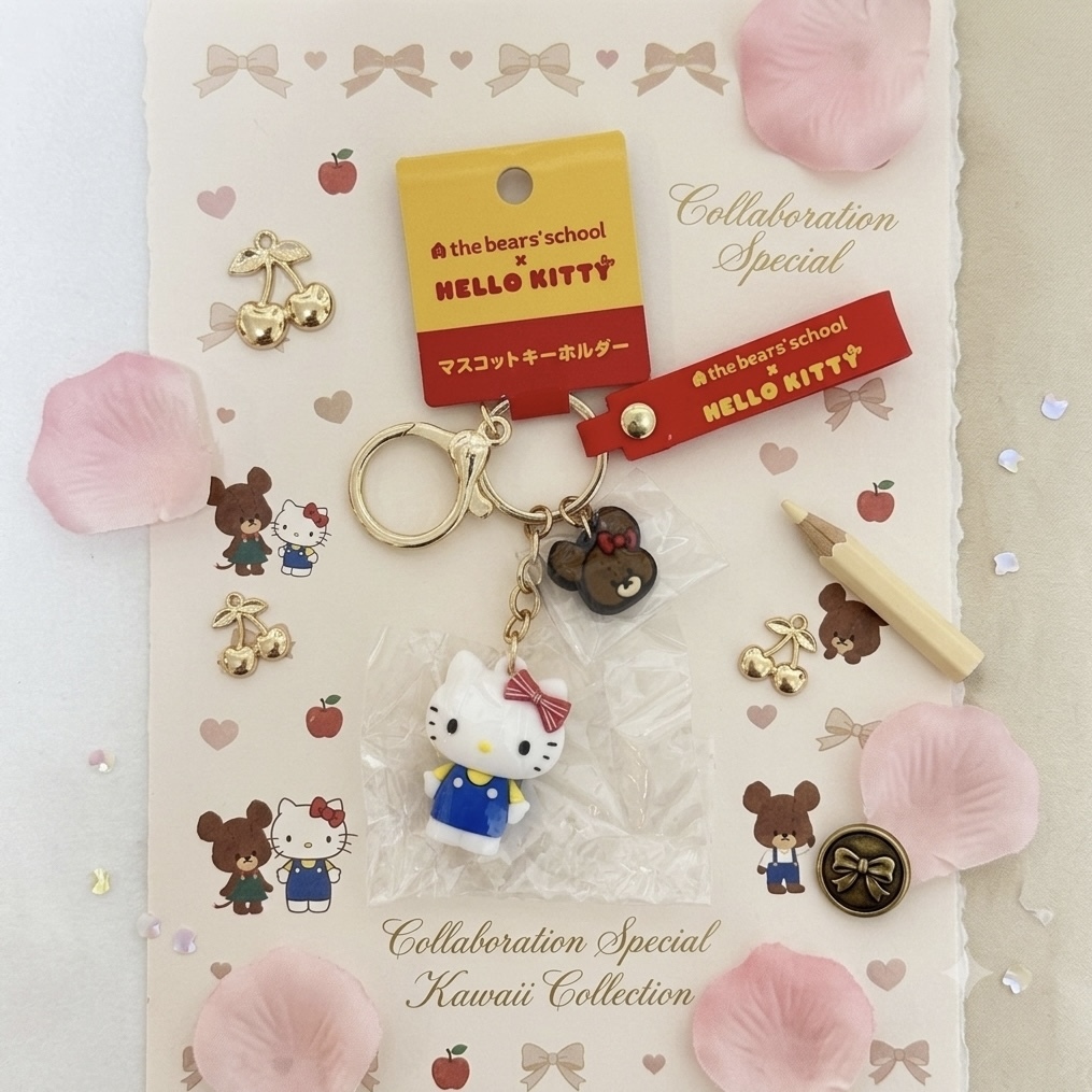 JP Hello Kitty x School bear PVC 公仔匙扣 5184 TK260801