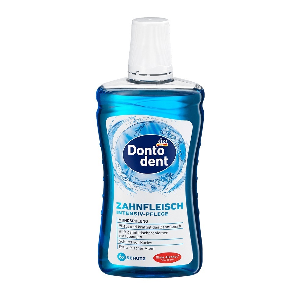 (預購商品) 德國 Dontodent 漱口水 500ml - 成人牙齦專護 (藍罐)