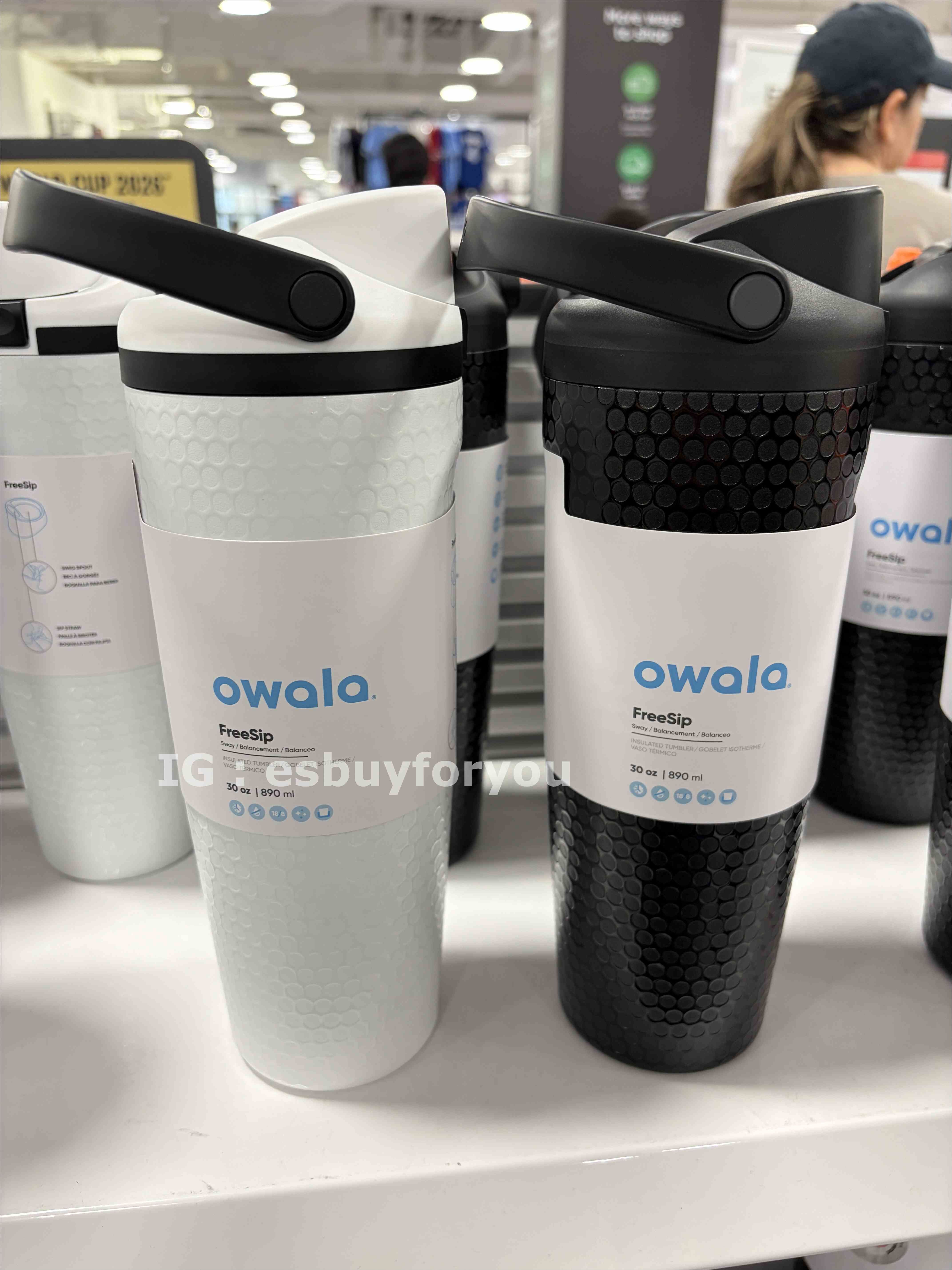 Owala(890ml 30oz) 高爾夫球限定款 不鏽鋼 FreeSip 水壺 (內有吸管) (2色)