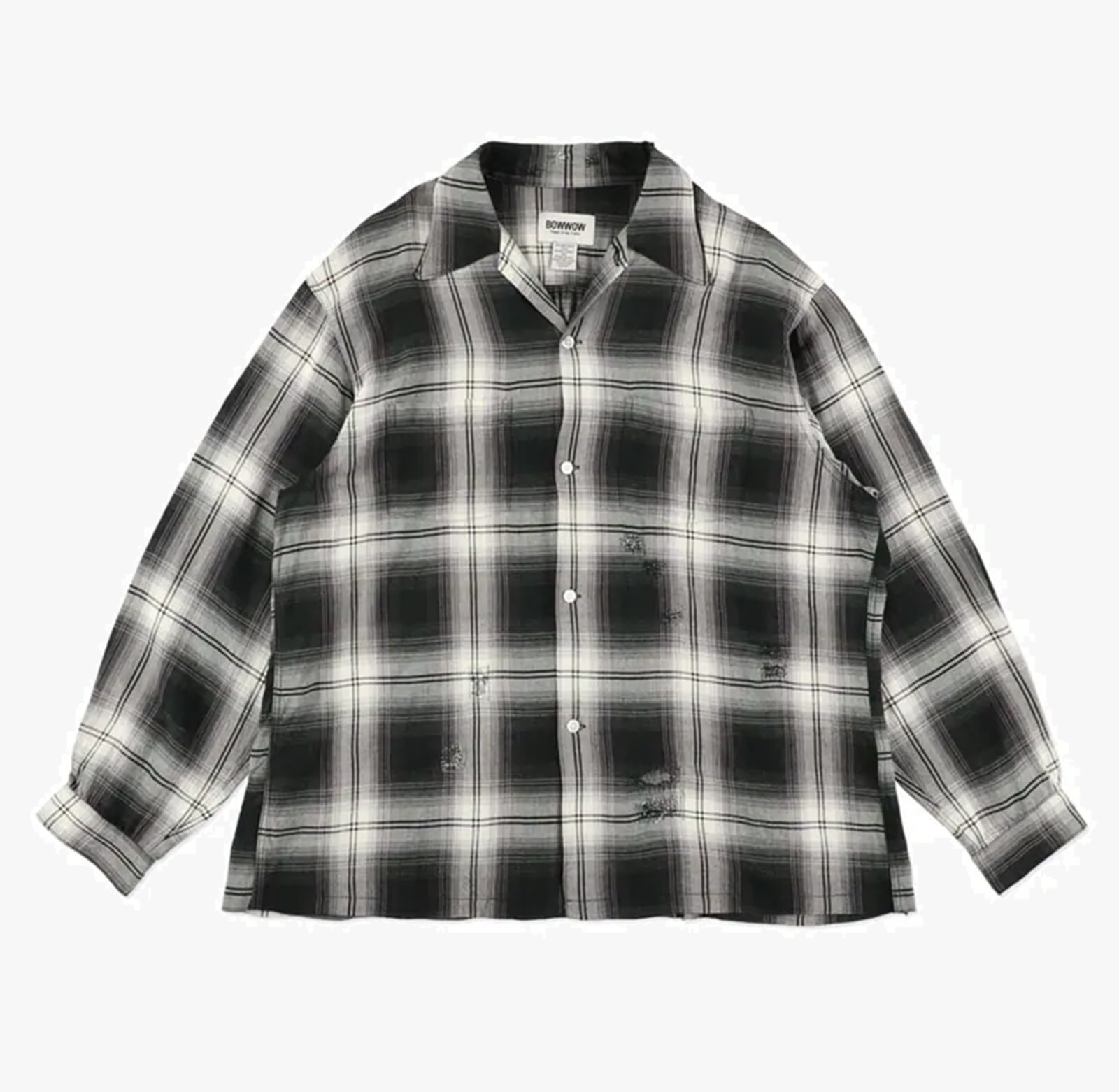 BOWWOW 2026 REMADE RAYON PLAID SHIRT CRASH AGED - PRE ORDER ITEM (預訂中)
