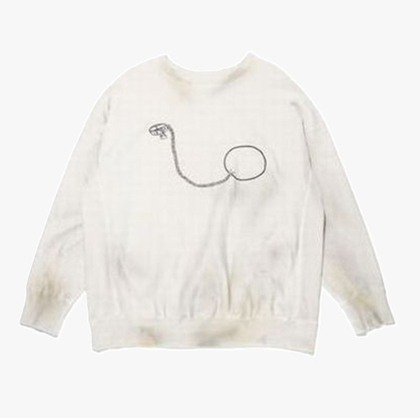 BOWWOW BALL AND CHAIN ​​SWEATER L/S - WHITE AGING PRE ORDER ITEM (預訂中)