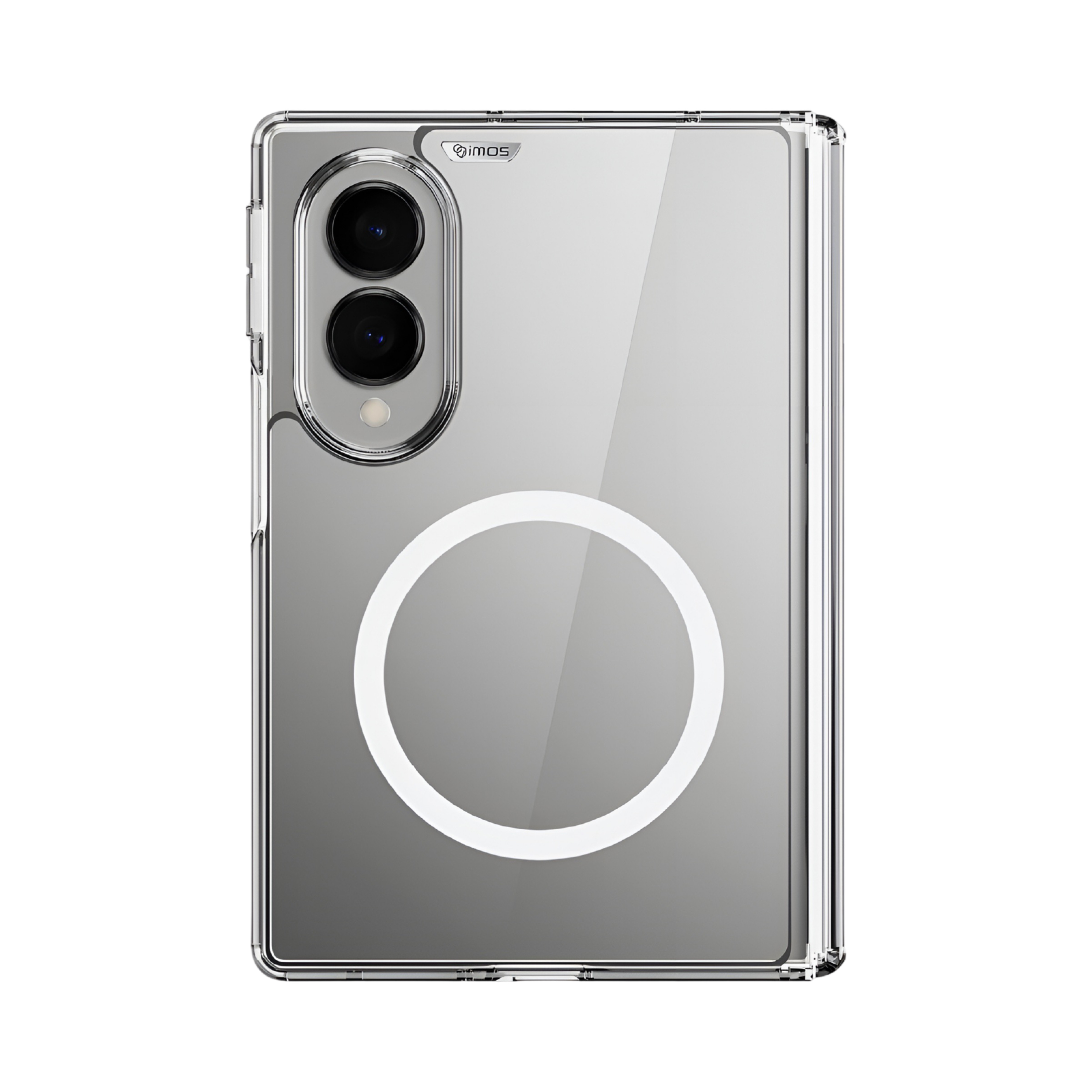 imos Galaxy Z Fold 8 軍事防撞轉軸防護透明磁吸保護殼