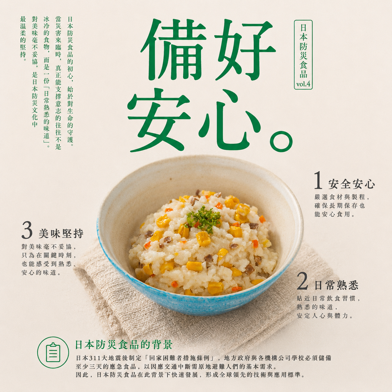 備好安心 七年保存食品燉飯開封即食