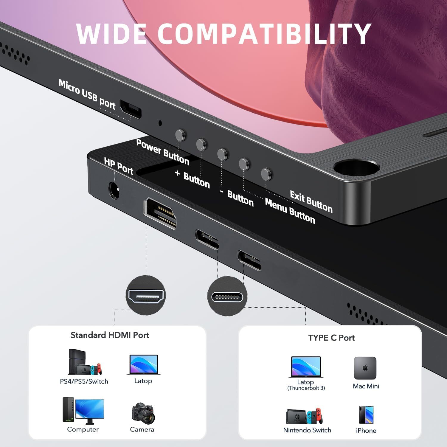 UPERFECT 15.6 吋 IPS HDR｜1920×1080 FHD｜護眼便攜式顯示器｜USB‑C 一線直駁