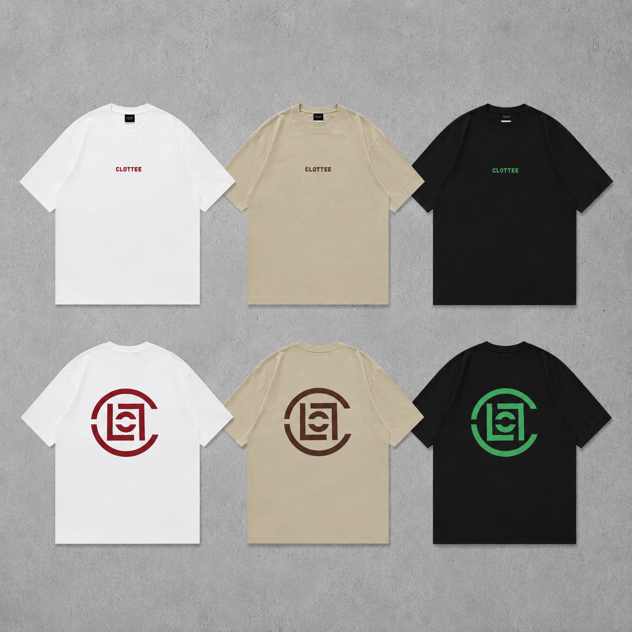 預購 Clottee  第一款「前小字背後經典大logo 」短tee