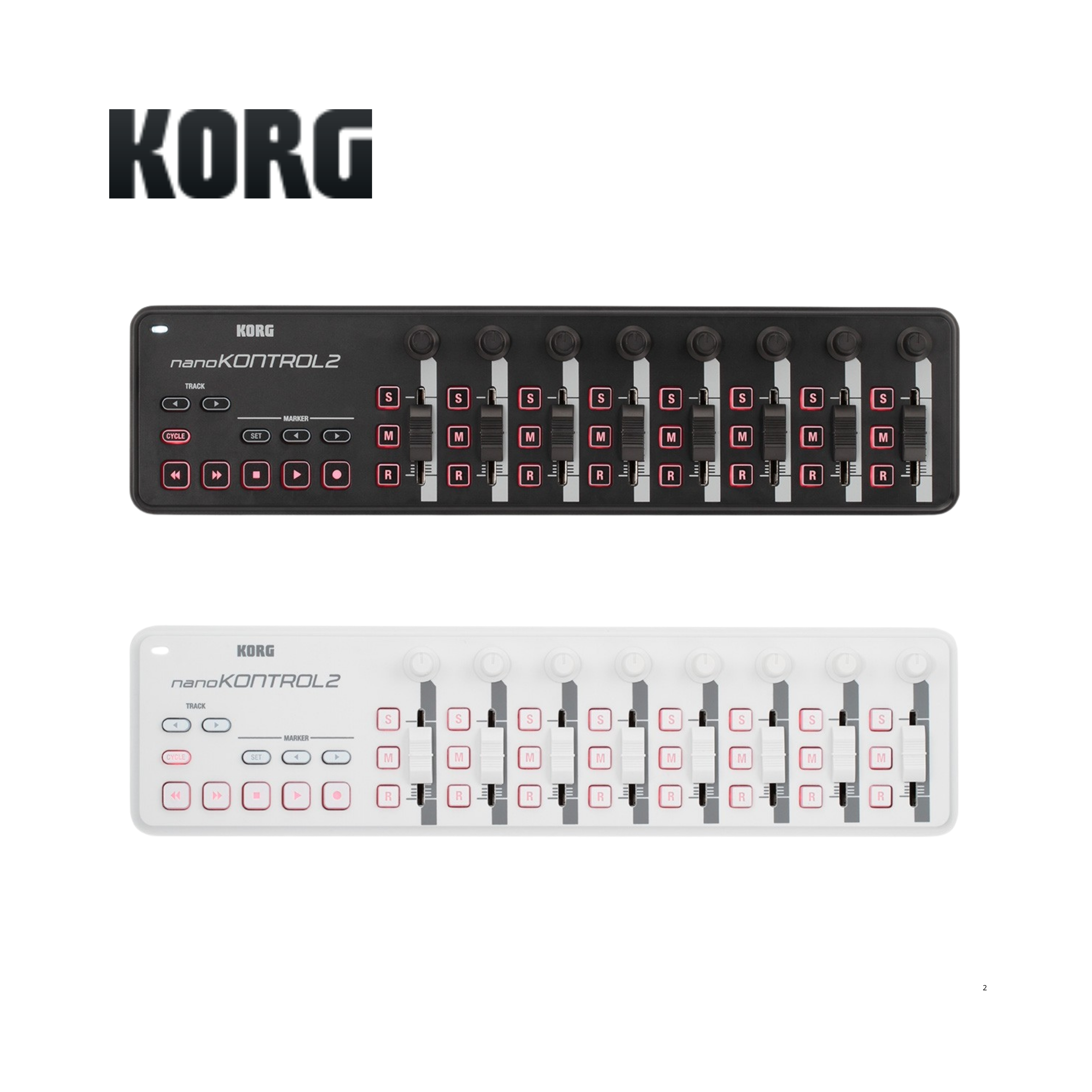 KORG nanokontrol2 midi control 鍵盤控制器 8軌 黑色/白色 共兩色