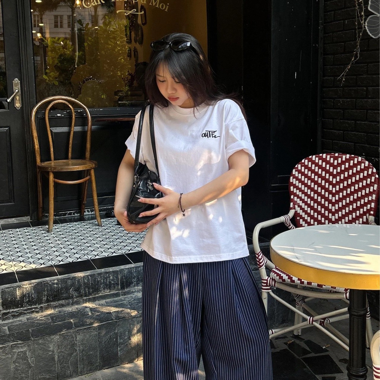 ＜🇻🇳＞越南品牌 Outerity 刺繡小標LOGO短T 素面 寬鬆 刺繡 短袖