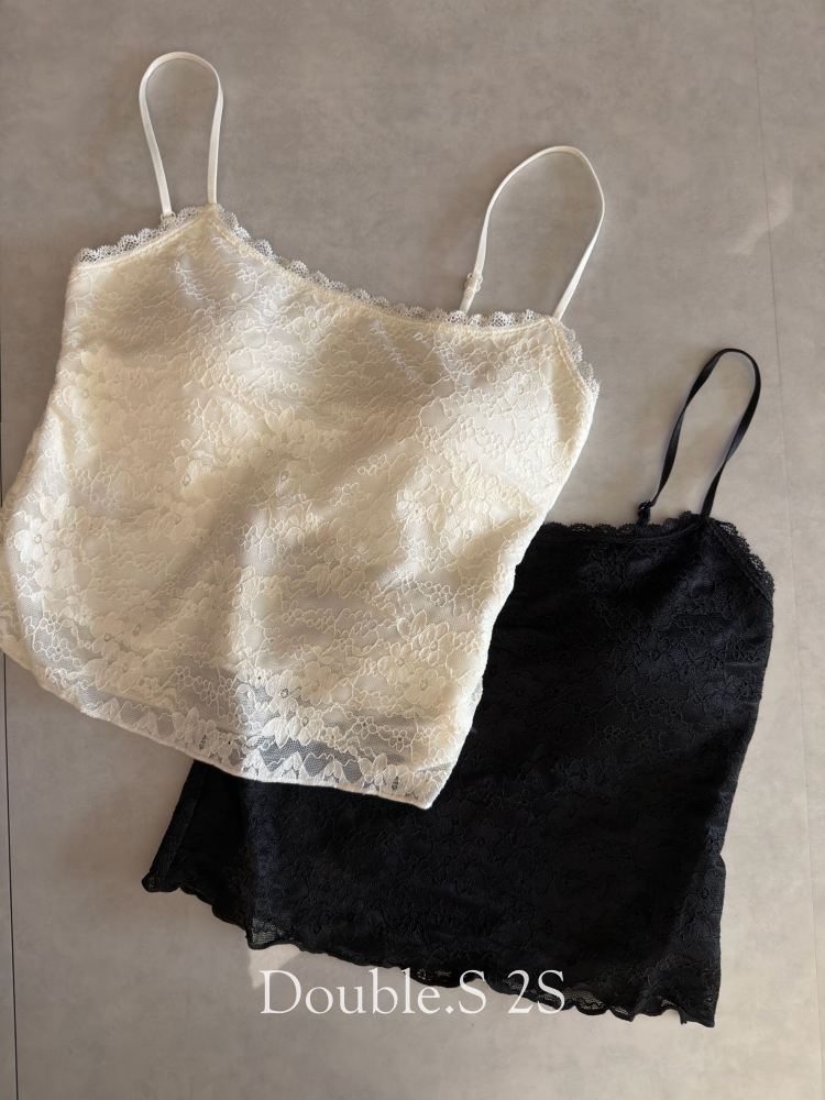 法式蕾絲美背bra top*2色