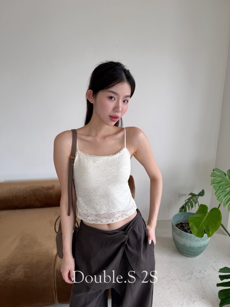法式蕾絲美背bra top*2色