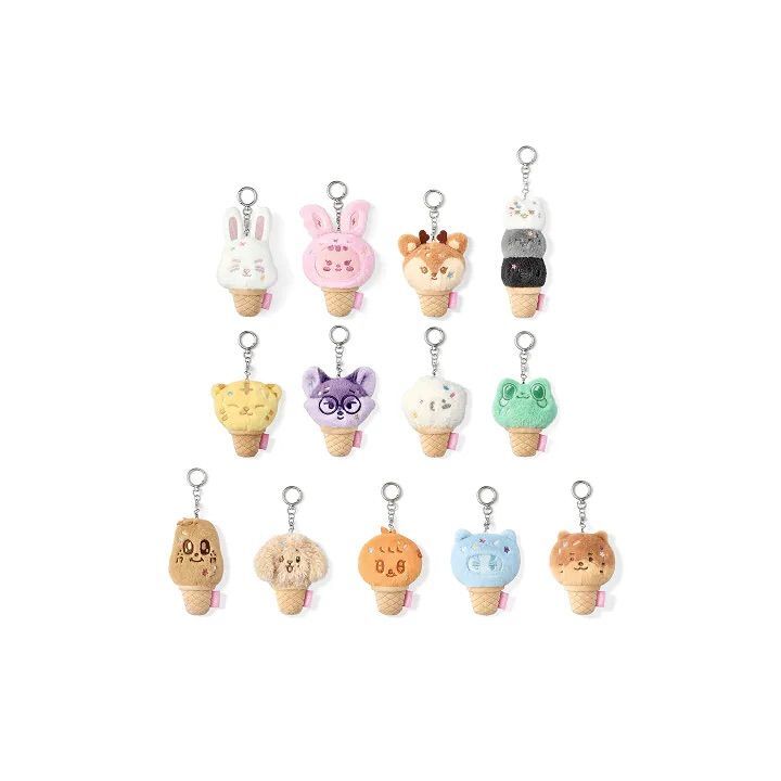 台灣現貨｜SEVENTEEN MINITEEN 冰淇淋甜筒 FACE KEYRING
