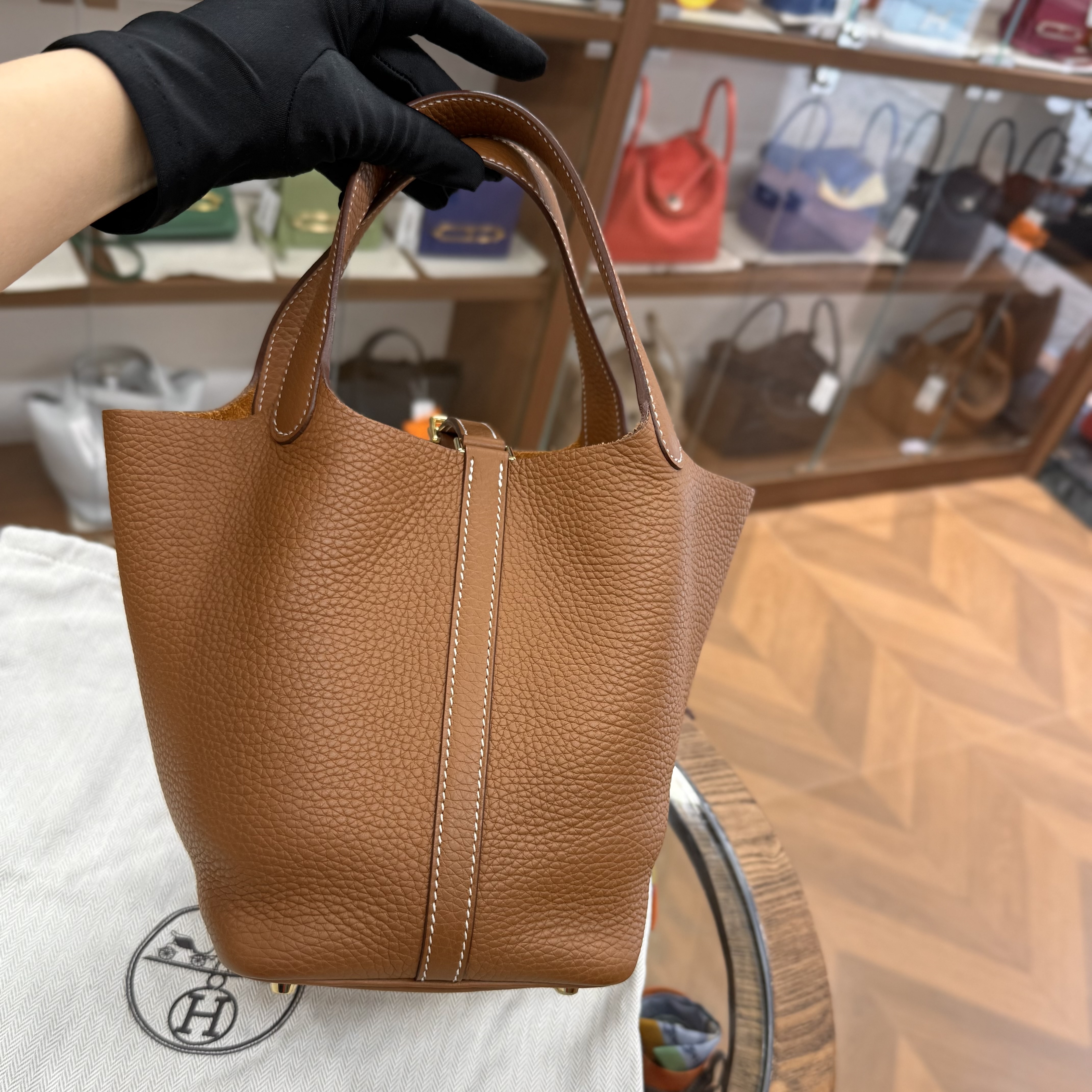 95%NEW USED HERMES PICOTIN 18 Y刻 GOLD PHW  TC 金棕色銀扣 #P18 #愛馬仕菜籃子