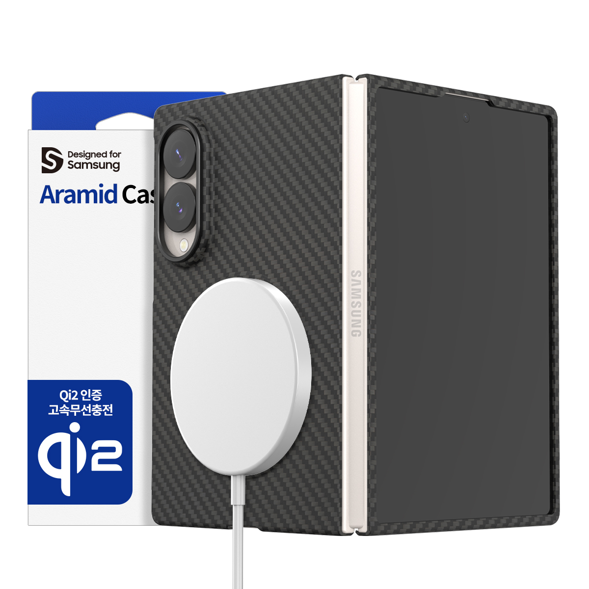 【韓國 Araree】Aramee M Galaxy Z Fold 8  磁吸阿ramid碳纖維手機保護殼 (原裝行貨)