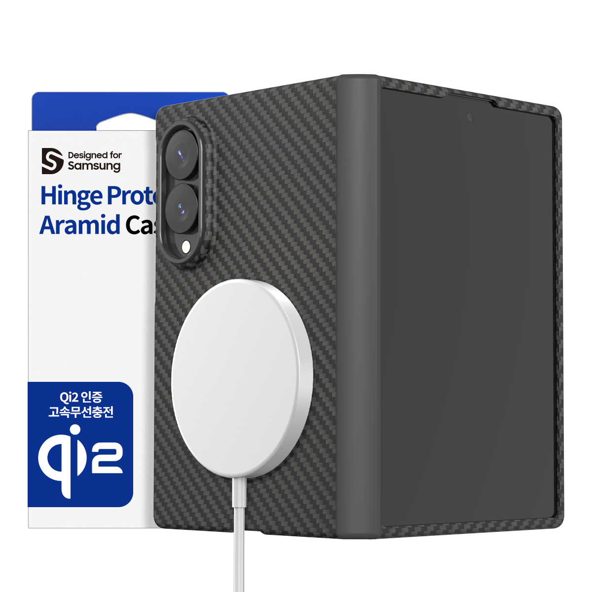 【韓國 Araree】Aramee 360M MagSafe 碳纖維全覆蓋 hinge 鉸鏈保護手機保護殼 Galaxy Z Fold 8 (原裝行貨)