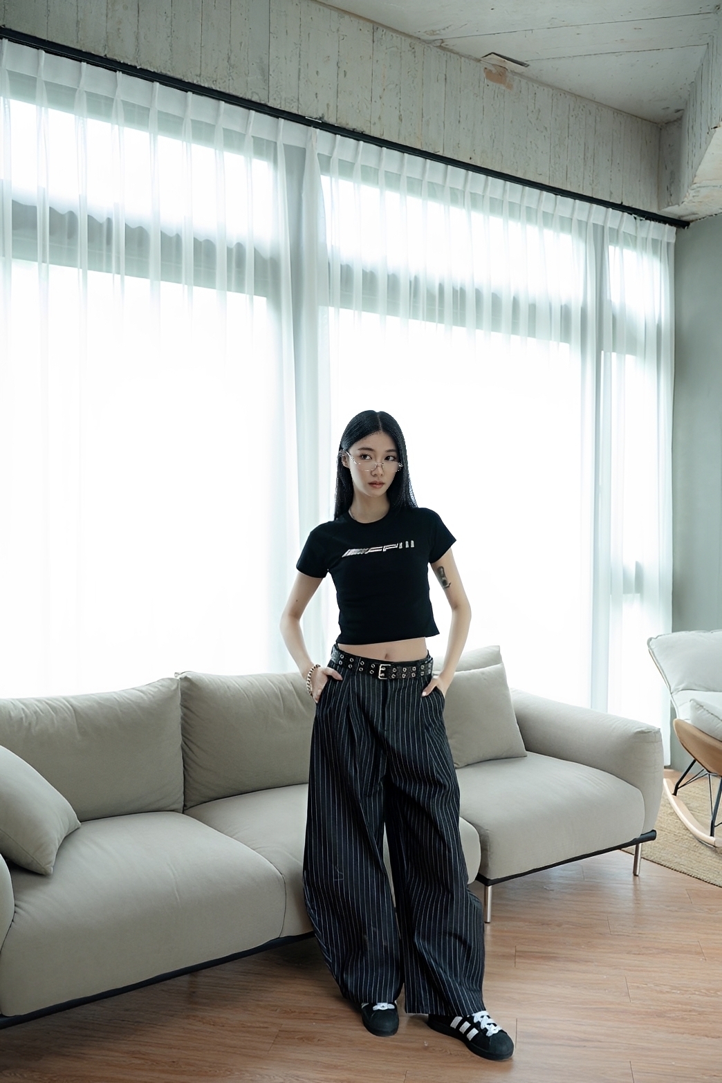 「LMT MADE」 L-01 2色 條紋 落地 彎刀 牛仔 長褲 彎刀褲