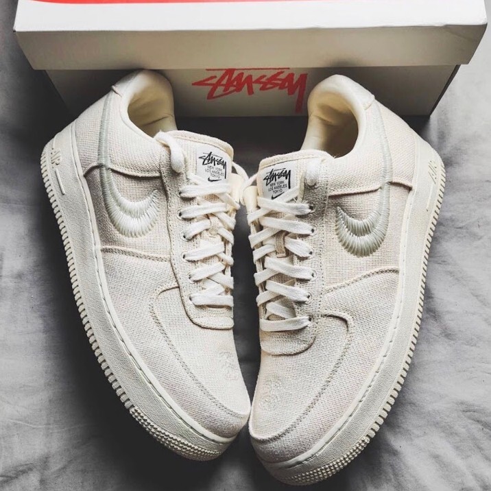【逢甲 FUZZY】Stussy x Nike Air Force 1 Low "Fossil" 沙色 聯名 CZ9084-200