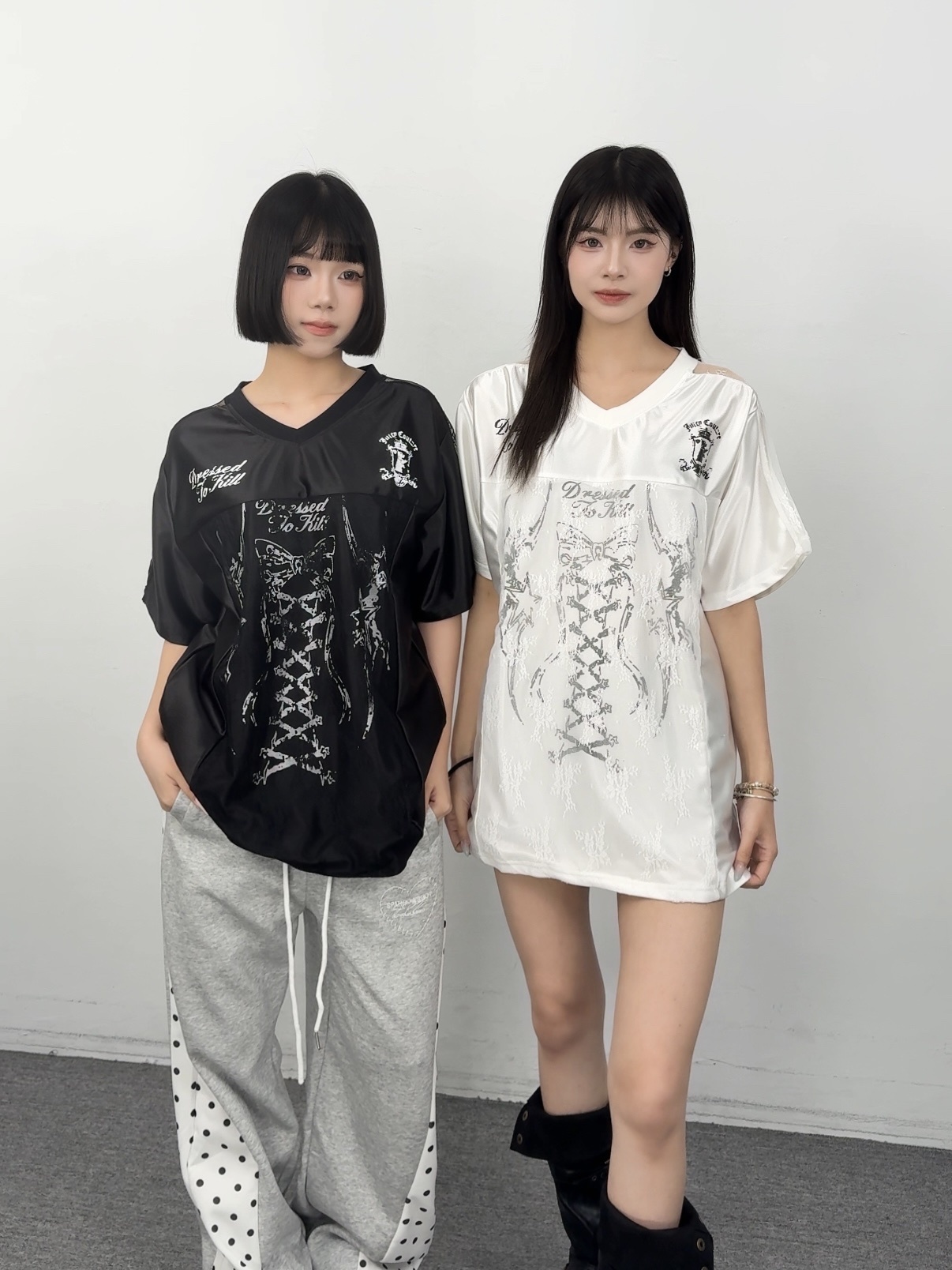 K28現貨小心機蕾絲肩線緞面球衣