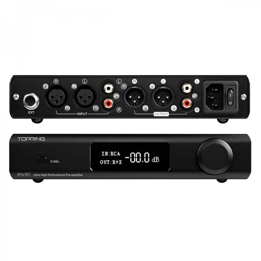 TOPPING – PRE90 Desktop Balanced Preamplifier | EXT90 input expander can be added separately