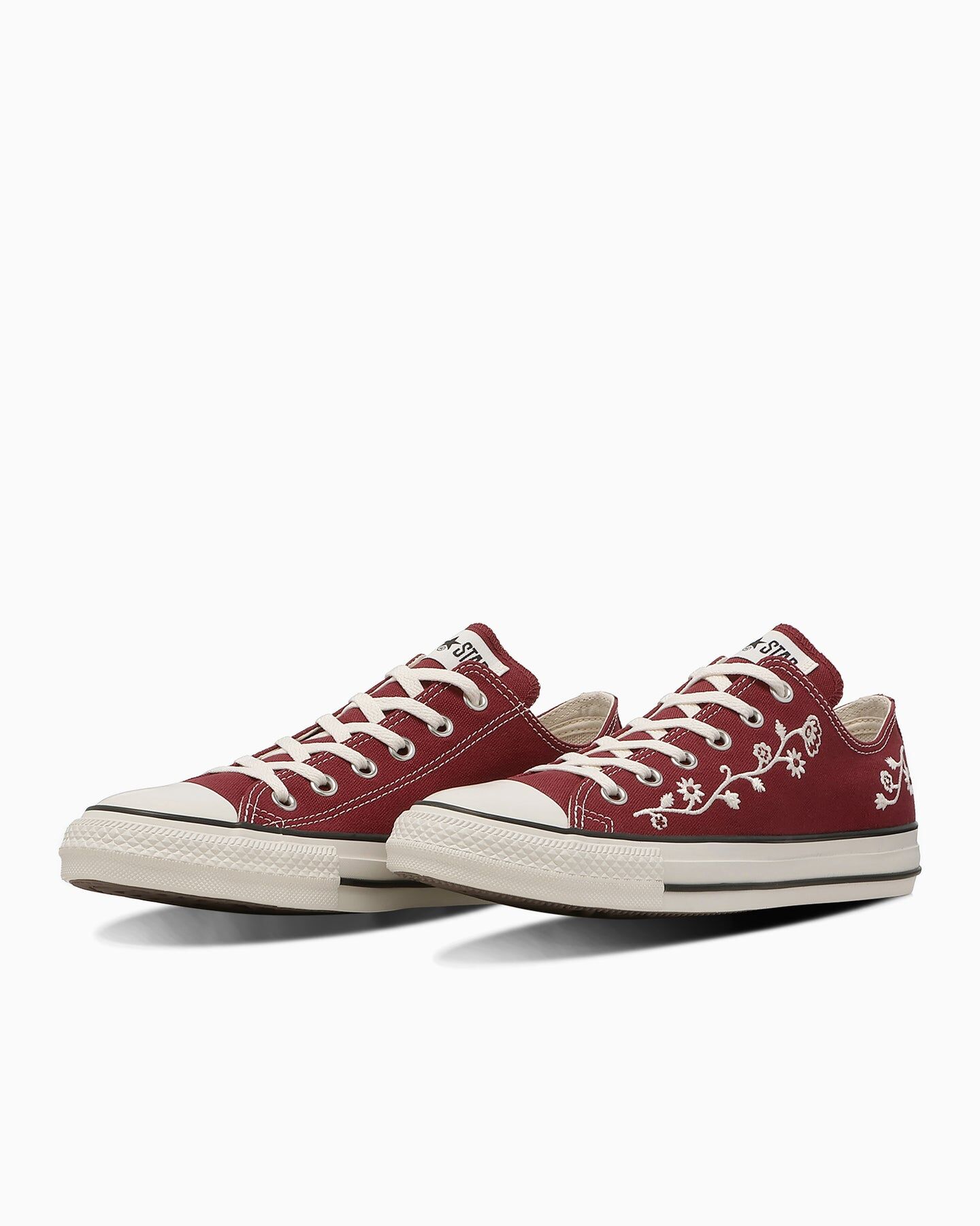 預購┃CONVERSE ALL STAR FOLKSTITCH OX 低筒 帆布鞋 刺繡 酒紅