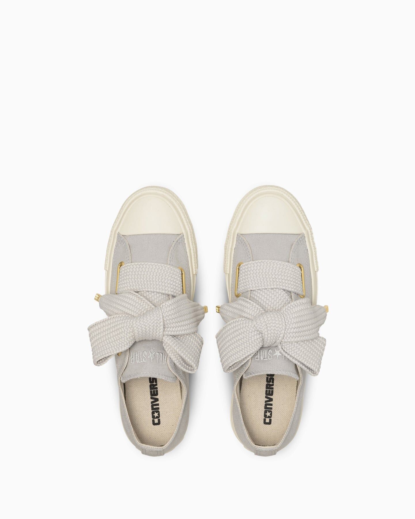 預購┃CONVERSE ALL STAR RIBBONLACE SLIP OX 金扣 蝴蝶結 低筒 帆布鞋 淺灰