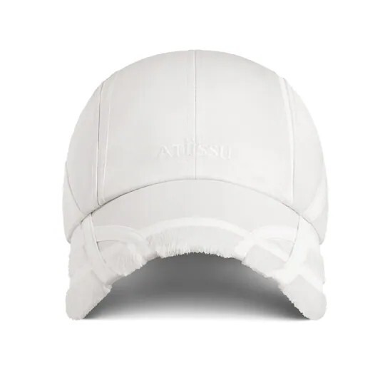 <帽控注意帽帽亂亂賣🤩> ATiiSSU Curio Cap  褶皺解構毛邊棒球帽 白色