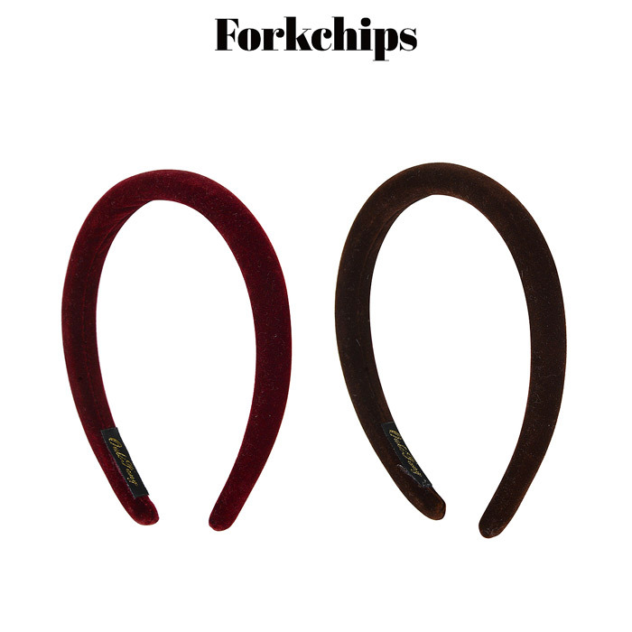 正韓秋FORK CHIPS 兩色絨布髮箍