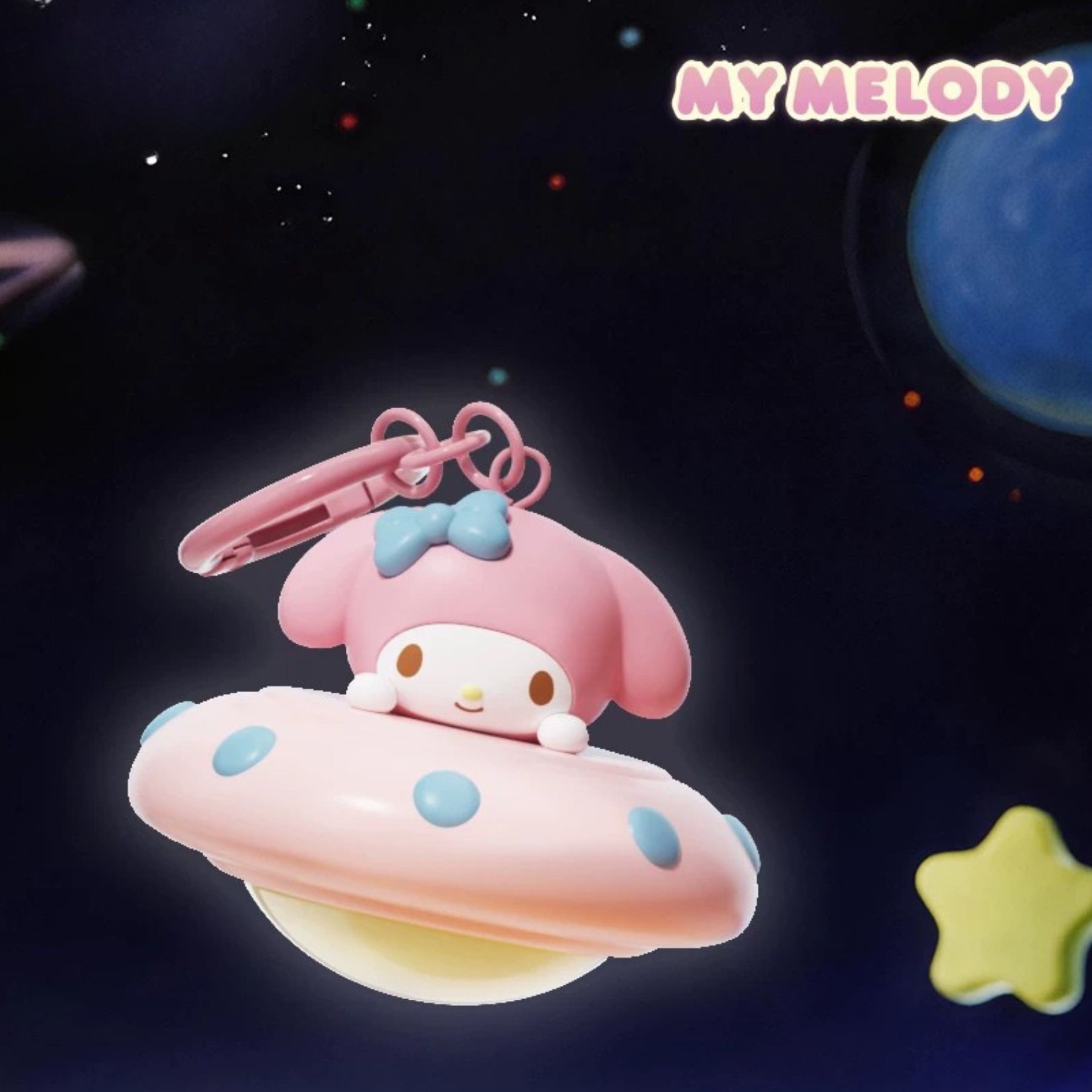 My Melody Sanrio | 飛碟系列LED小夜燈掛件鎖匙扣 | 飾物