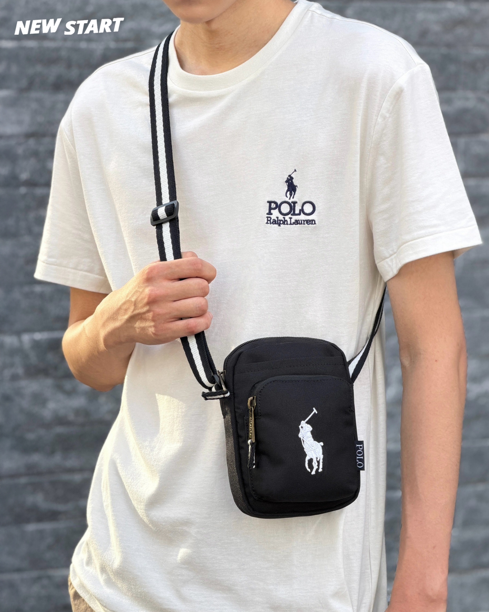 Polo Ralph Lauren 大馬 帆布 側背包 斜背包 小方包