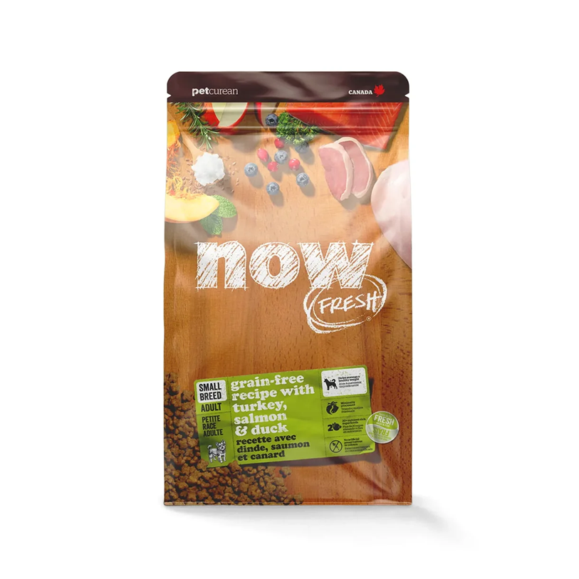 Now Fresh - 小型犬成犬無榖物乾糧 (火雞, 三文魚及鴨)