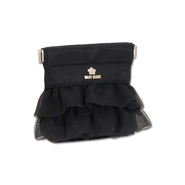 MARY QUANT / Tiered Sheer Spring-Clasp Pouch