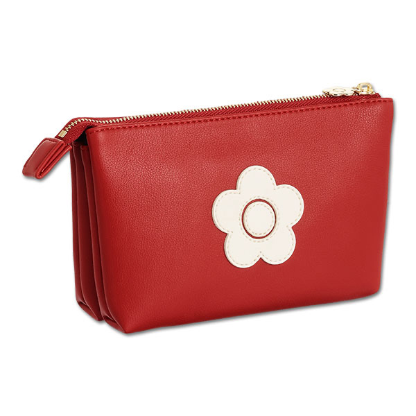 MARY QUANT / Retro Logo Patch 3-Pocket Pouch
