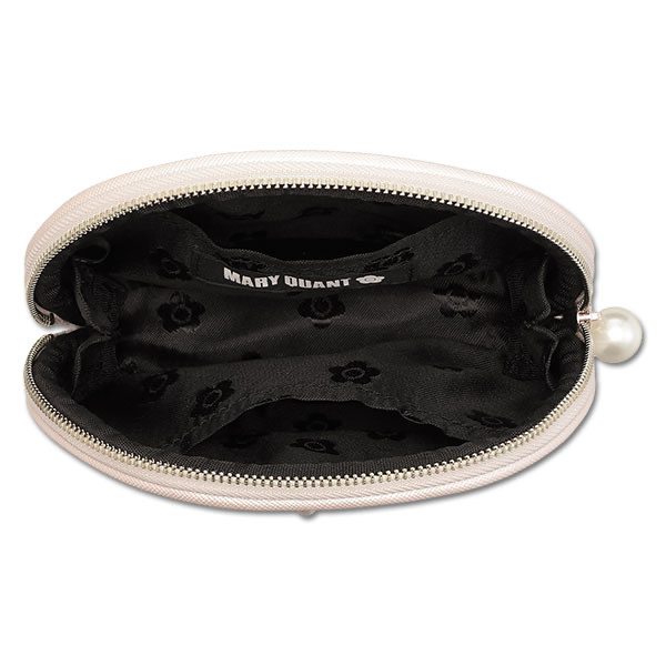 MARY QUANT / Saffiano Pearl Round Pouch