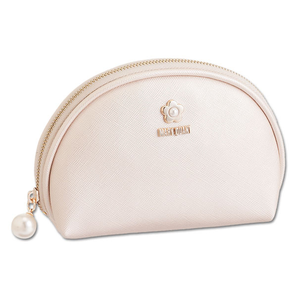 MARY QUANT / Saffiano Pearl Round Pouch