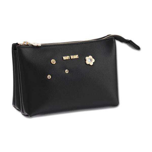 MARY QUANT / Metal Jewel 3-Pocket Pouch