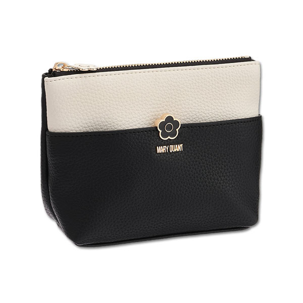 MARY QUANT / Bicolor Epo Daisy Boat-Shaped Mini Pouch