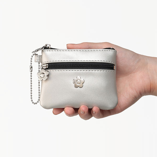 MARY QUANT / Daisy Metal 2-Zipper Pouch Mini