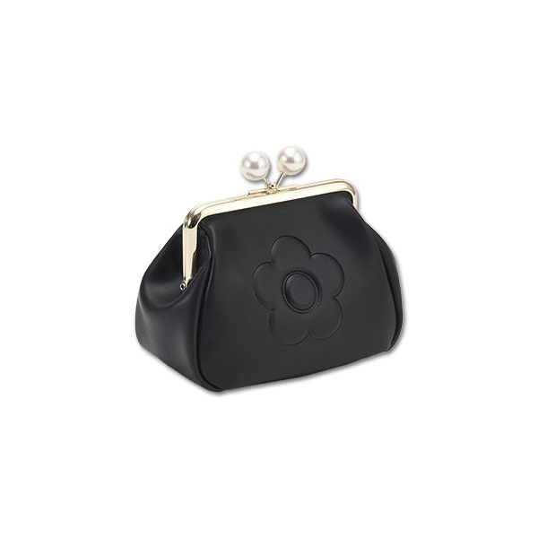 MARY QUANT / Embossed Daisy Pearl Clasp Pouch