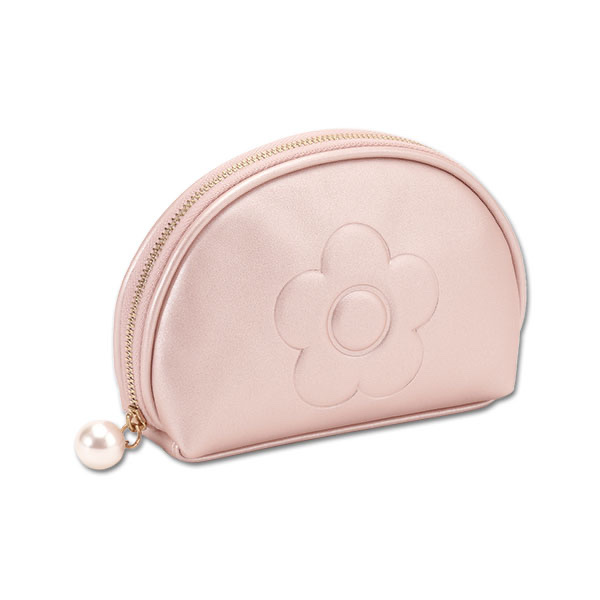 MARY QUANT / Embossed Daisy Pearl Round Pouch